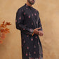 Cotton Blend Printed Straight Kurta (65KO 5419 Black ) [FF] [O-14]