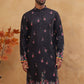 Cotton Blend Printed Straight Kurta (65KO 5419 Black ) [FF] [O-14]