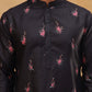 Cotton Blend Printed Straight Kurta (65KO 5419 Black ) [FF] [O-14]