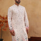 Cotton Blend Printed Straight Kurta (65KO 5419 Peach ) [FF] [O-14]