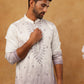 Festive Wear Silk Blend Embroidered Kurta (65KO 5420 White ) [FF] [B-1]