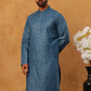Festive Cotton Blend Printed Kurta (65KO 5421 Blue ) [FF] [P-11-10]