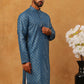Festive Cotton Blend Printed Kurta (65KO 5421 Blue ) [FF] [P-11-10]