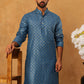 Festive Cotton Blend Printed Kurta (65KO 5421 Blue ) [FF] [P-11-10]