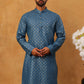 Festive Cotton Blend Printed Kurta (65KO 5421 Blue ) [FF] [P-11-10]