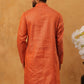 Festive Cotton Blend Printed Kurta (65KO 5421 Orange ) [FF] [P-11-10]