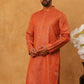 Festive Cotton Blend Printed Kurta (65KO 5421 Orange ) [FF] [P-11-10]