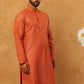 Festive Cotton Blend Printed Kurta (65KO 5421 Orange ) [FF] [P-11-10]