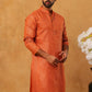 Festive Cotton Blend Printed Kurta (65KO 5421 Orange ) [FF] [P-11-10]
