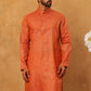 Festive Cotton Blend Printed Kurta (65KO 5421 Orange ) [FF] [P-11-10]