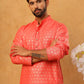 Festive Cotton Blend Printed Kurta (65KO 5421 Peach ) [FF] [P-11-10]