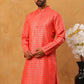 Festive Cotton Blend Printed Kurta (65KO 5421 Peach ) [FF] [P-11-10]