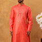 Festive Cotton Blend Printed Kurta (65KO 5421 Peach ) [FF] [P-11-10]
