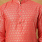 Festive Cotton Blend Printed Kurta (65KO 5421 Peach ) [FF] [P-11-10]