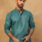 Festive Cotton Blend Printed Kurta ( 65KO 5421Sea-Green S ) [FF] [P-11-10]