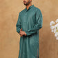 Festive Cotton Blend Printed Kurta ( 65KO 5421Sea-Green S ) [FF] [P-11-10]