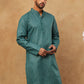 Festive Cotton Blend Printed Kurta ( 65KO 5421Sea-Green S ) [FF] [P-11-10]
