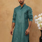 Festive Cotton Blend Printed Kurta ( 65KO 5421Sea-Green S ) [FF] [P-11-10]