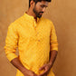 Festive Cotton Blend Printed Kurta (65KO 5421 Yellow ) [FF] [P-11-10]