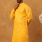Festive Cotton Blend Printed Kurta (65KO 5421 Yellow ) [FF] [P-11-10]