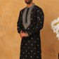 Ethnic Silk Blend Foil Print Kurta (65KO 5422 Black ) [FF] [J-1]