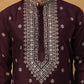Ethnic Silk Blend Foil Print Kurta (65KO 5422 Purple ) [FF] [J-1]