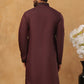 Silk Blend Embroidered Kurta (65KO 5423 Maroon ) [FF] [Q-11-14]