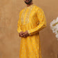 Men’s Festive Rubber Print Kurta (65KO 5424 Mustard ) [FF] [J-1]