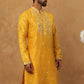 Men’s Festive Rubber Print Kurta (65KO 5424 Mustard ) [FF] [J-1]