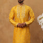 Men’s Festive Rubber Print Kurta (65KO 5424 Mustard ) [FF] [J-1]