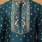 Men’s Festive Rubber Print Kurta (65KO 5424 Peacock ) [FF] [J-1]