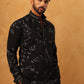Silk Blend Embroidered Kurta (65KO 5426 Black ) [FF] [A-1-4]