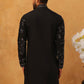 Silk Blend Embroidered Kurta (65KO 5426 Black ) [FF] [A-1-4]