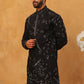 Silk Blend Embroidered Kurta (65KO 5426 Black ) [FF] [A-1-4]