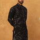 Silk Blend Embroidered Kurta (65KO 5426 Black ) [FF] [A-1-4]