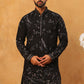Silk Blend Embroidered Kurta (65KO 5426 Black ) [FF] [A-1-4]