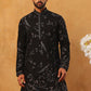 Silk Blend Embroidered Kurta (65KO 5426 Black ) [FF] [A-1-4]