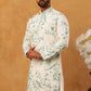 Silk Blend Embroidered Kurta (65KO 5426 White ) [FF] [A-1-4]