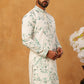 Silk Blend Embroidered Kurta (65KO 5426 White ) [FF] [A-1-4]