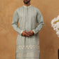 Classic Silk Blend Embroidered Kurta (65KO 5427 Rama ) [FF] [Q-11-14]