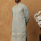 Classic Silk Blend Embroidered Kurta (65KO 5427 Rama ) [FF] [Q-11-14]