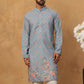 Festive Cotton Blend Printed Kurta (65KO 5428 Blue ) [FF] [Q-11-14]