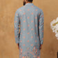 Festive Cotton Blend Printed Kurta (65KO 5428 Blue ) [FF] [Q-11-14]