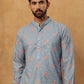 Festive Cotton Blend Printed Kurta (65KO 5428 Blue ) [FF] [Q-11-14]