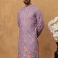 Festive Cotton Blend Printed Kurta (65KO 5428 Purple ) [FF] [Q-11-14]