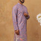 Festive Cotton Blend Printed Kurta (65KO 5428 Purple ) [FF] [Q-11-14]