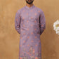 Festive Cotton Blend Printed Kurta (65KO 5428 Purple ) [FF] [Q-11-14]