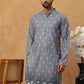 Festive Cotton Blend Printed Kurta (65KO 5429 Grey ) [FF] [Q-11-14]