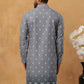 Festive Cotton Blend Printed Kurta (65KO 5429 Grey ) [FF] [Q-11-14]