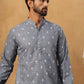 Festive Cotton Blend Printed Kurta (65KO 5429 Grey ) [FF] [Q-11-14]